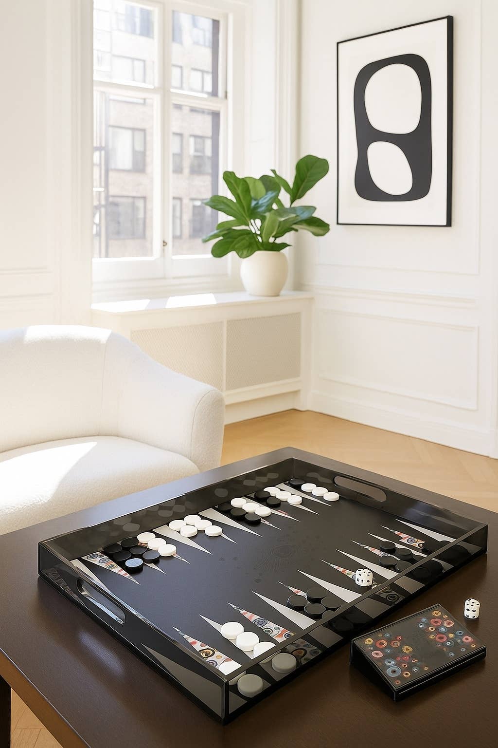 Maven Home Evil Eye acrylic backgammon game set alternate view