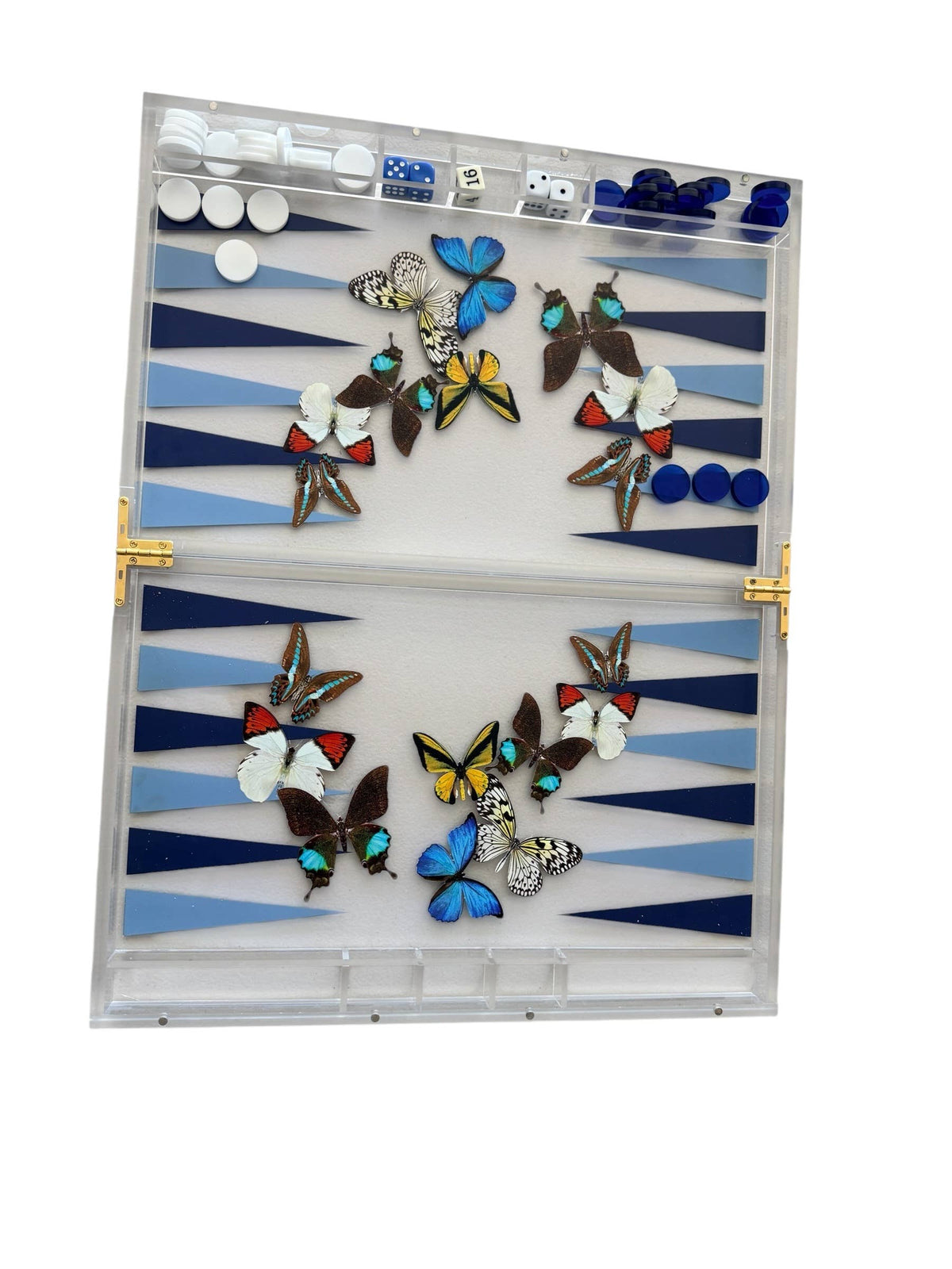 Maven Home Acrylic Backgammon Game Set, Butterfly - view 10