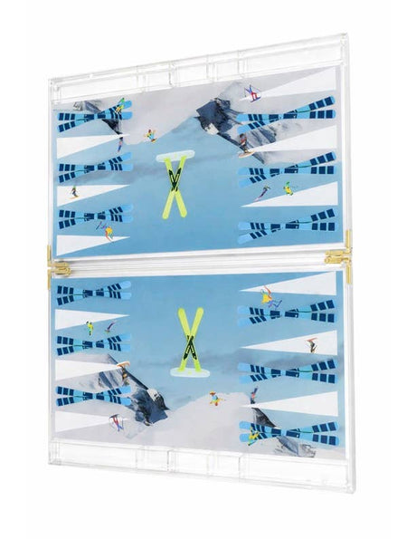 Maven Home Acrylic Backgammon Game Set, Skiers Edge - view 06