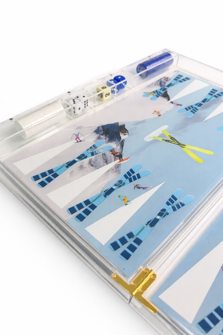 Maven Home Acrylic Backgammon Game Set, Skiers Edge - view 08