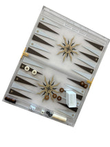 Acrylic Backgammon Game Set, Compass — Maven Home