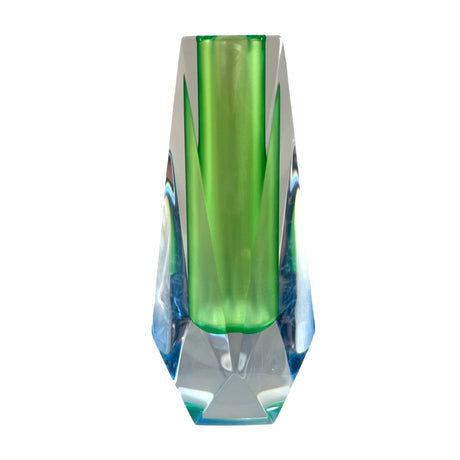 Modern Acrylic Bud Vase, Blue and Green - alternate view