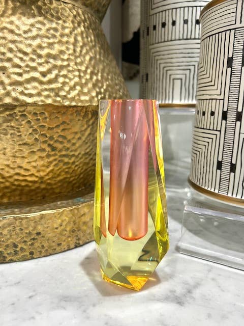 Bud Vase, Pink & Yellow - view 03