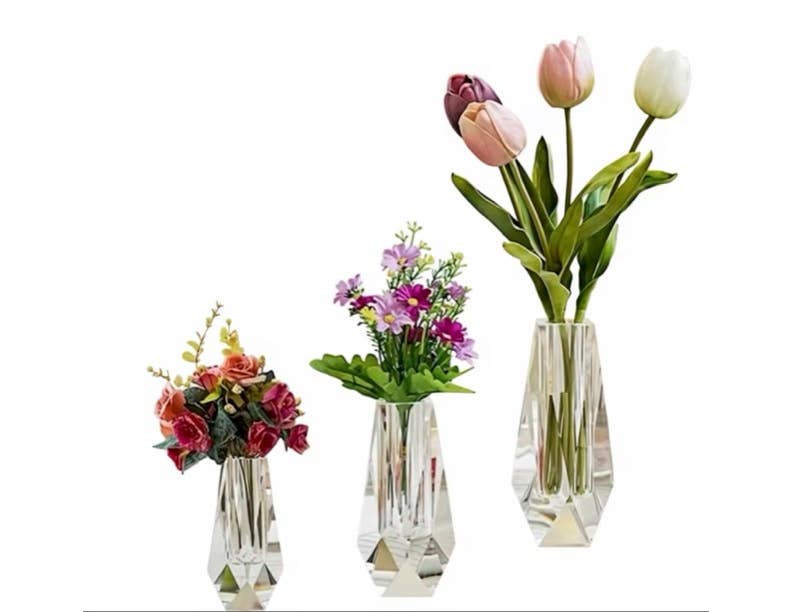 Modern Acrylic Bud Vase, Clear, Medium - alternate view
