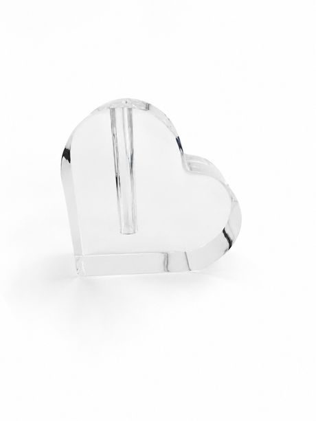 Modern Acrylic Heart Bud Vase, Clear — Maven Home