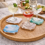 Boxed Acrylic Coaster Set of 4, Stone Marble - view 03