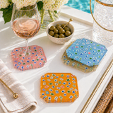 Preppy Mahjong boxed acrylic coaster set of 4, detail