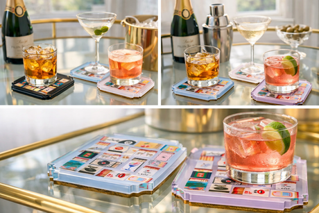 Boxed Acrylic Coaster Set of 4, Match Boxes - view 03