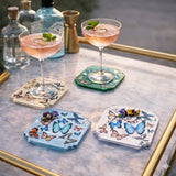 Boxed Acrylic Coaster Set of 4, Butterfly - view 04