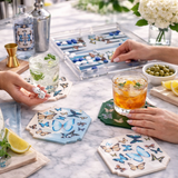 Boxed Acrylic Coaster Set of 4, Butterfly - view 06