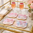 Boxed Acrylic Coaster Set of 4, Floral