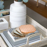 Boxed Acrylic Coaster Set of 4, Rattan - view 04