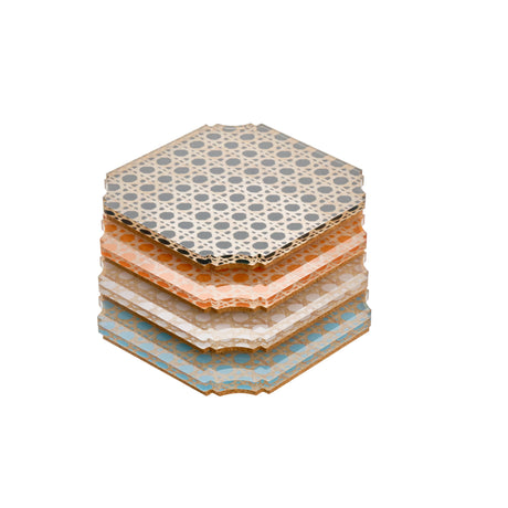 Boxed Acrylic Coaster Set of 4, Rattan - view 06
