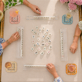 Bamboo Mahjong boxed acrylic coaster set of 4 for game night