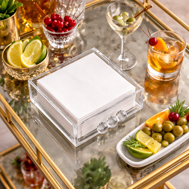 Maven Home Bubble clear acrylic cocktail napkin holder