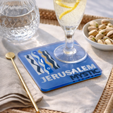 Bon Voyage Acrylic Coasters, Jerusalem with Holder - view 03