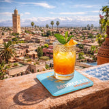 Bon Voyage Acrylic Coasters, Morocco with Holder - view 03