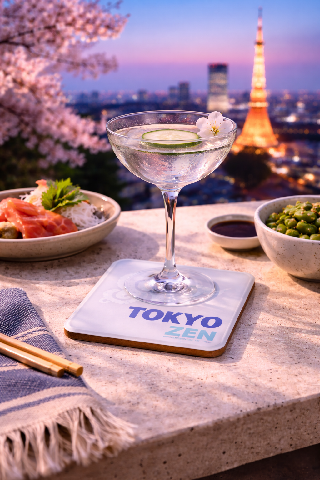 Bon Voyage Acrylic Coasters, Tokyo with Holder - view 04