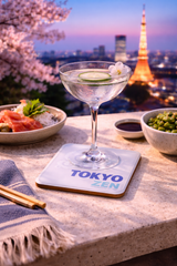 Bon Voyage Acrylic Coasters, Tokyo with Holder - view 04