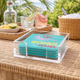 Bon Voyage Acrylic Coasters, Bondi with Holder - alternate view