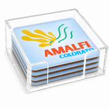 Bon Voyage Acrylic Coasters, Amalfi with Holder — Maven Home