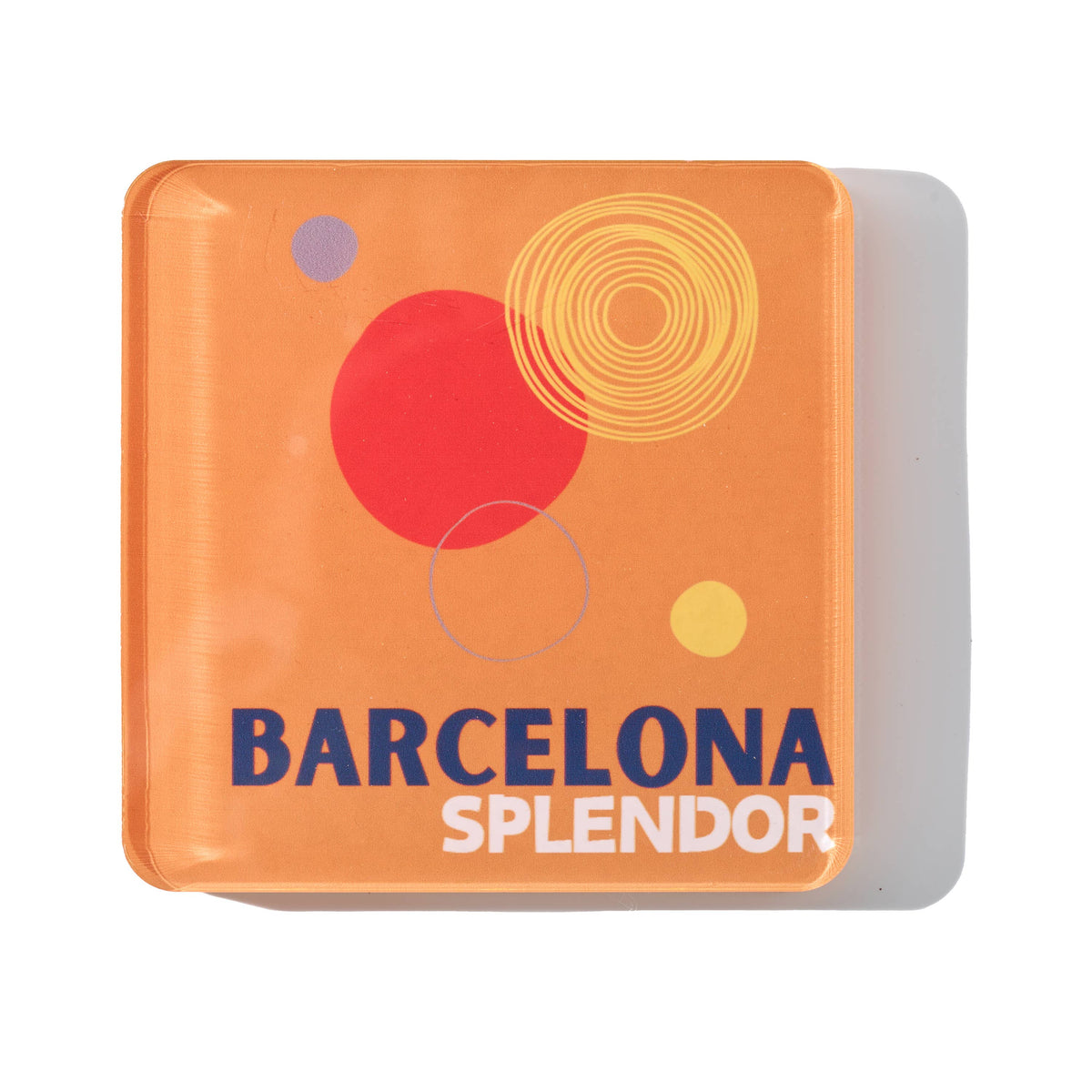 Bon Voyage Acrylic Coasters, Barcelona with Holder - view 04