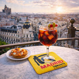 Bon Voyage Acrylic Coasters, Madrid with Holder - view 04