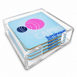 Bon Voyage Acrylic Coasters, Capri with Holder
