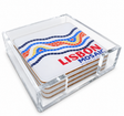 Bon Voyage Acrylic Coasters, Lisbon with Holder