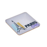 Bon Voyage Acrylic Coasters, Paris with Holder - alternate view