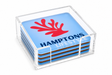 Bon Voyage Acrylic Coasters, Hamptons with Holder