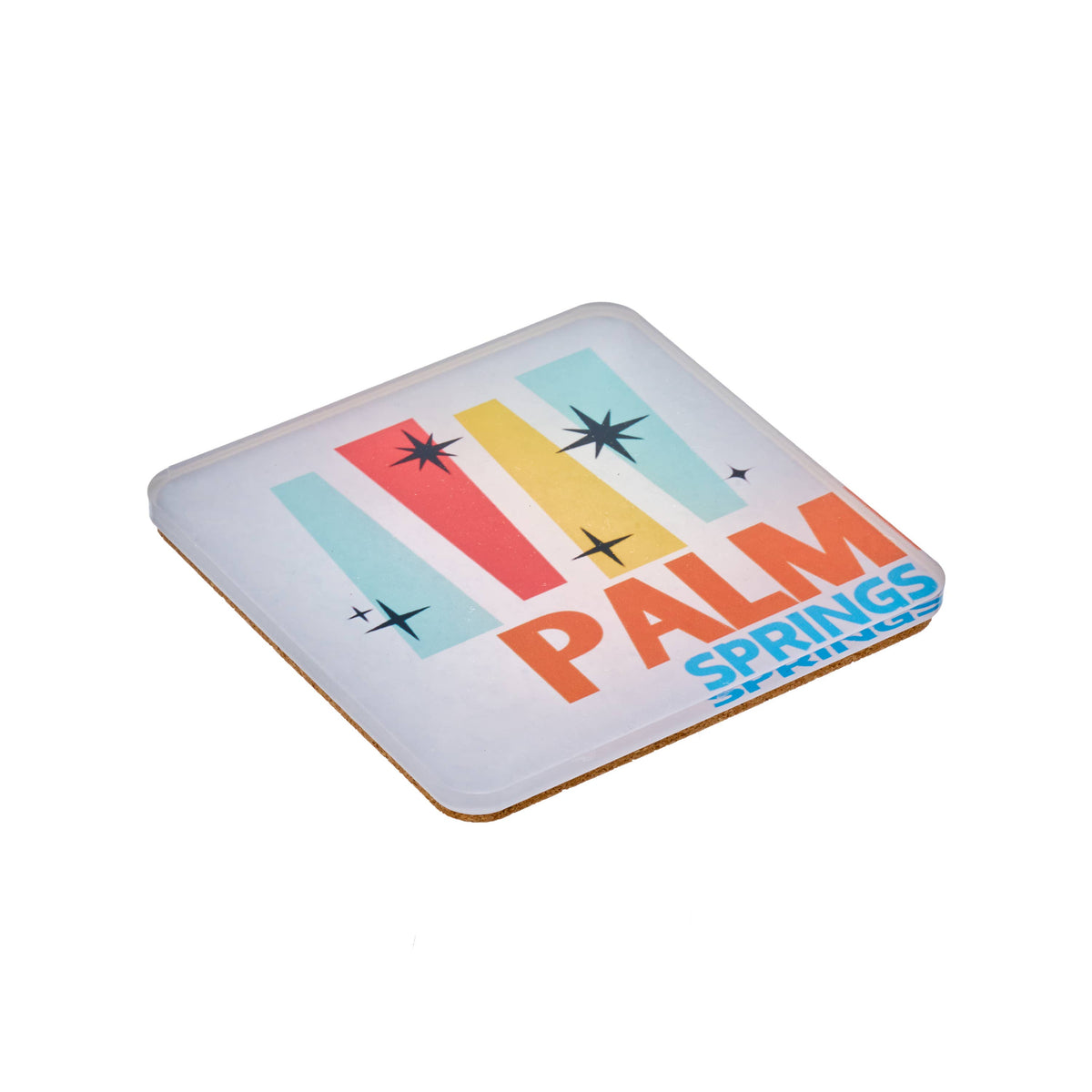 Bon Voyage Acrylic Coasters, Palm Springs with Holder - view 03