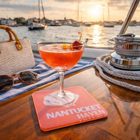 Bon Voyage Acrylic Coasters, Nantucket with Holder - view 03