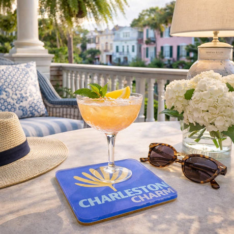 Bon Voyage Acrylic Coasters, Charleston with Holder - view 04