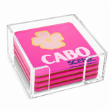 Bon Voyage Acrylic Coasters, Cabo with Holder