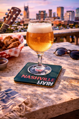 Bon Voyage Acrylic Coasters, Nashville with Holder - view 04
