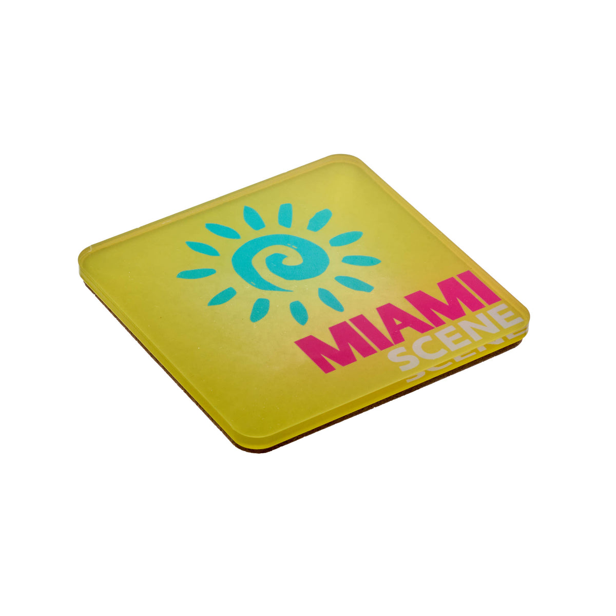 Bon Voyage Acrylic Coasters, Miami with Holder - alternate view