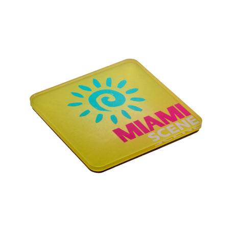 Bon Voyage Acrylic Coasters, Miami with Holder - alternate view