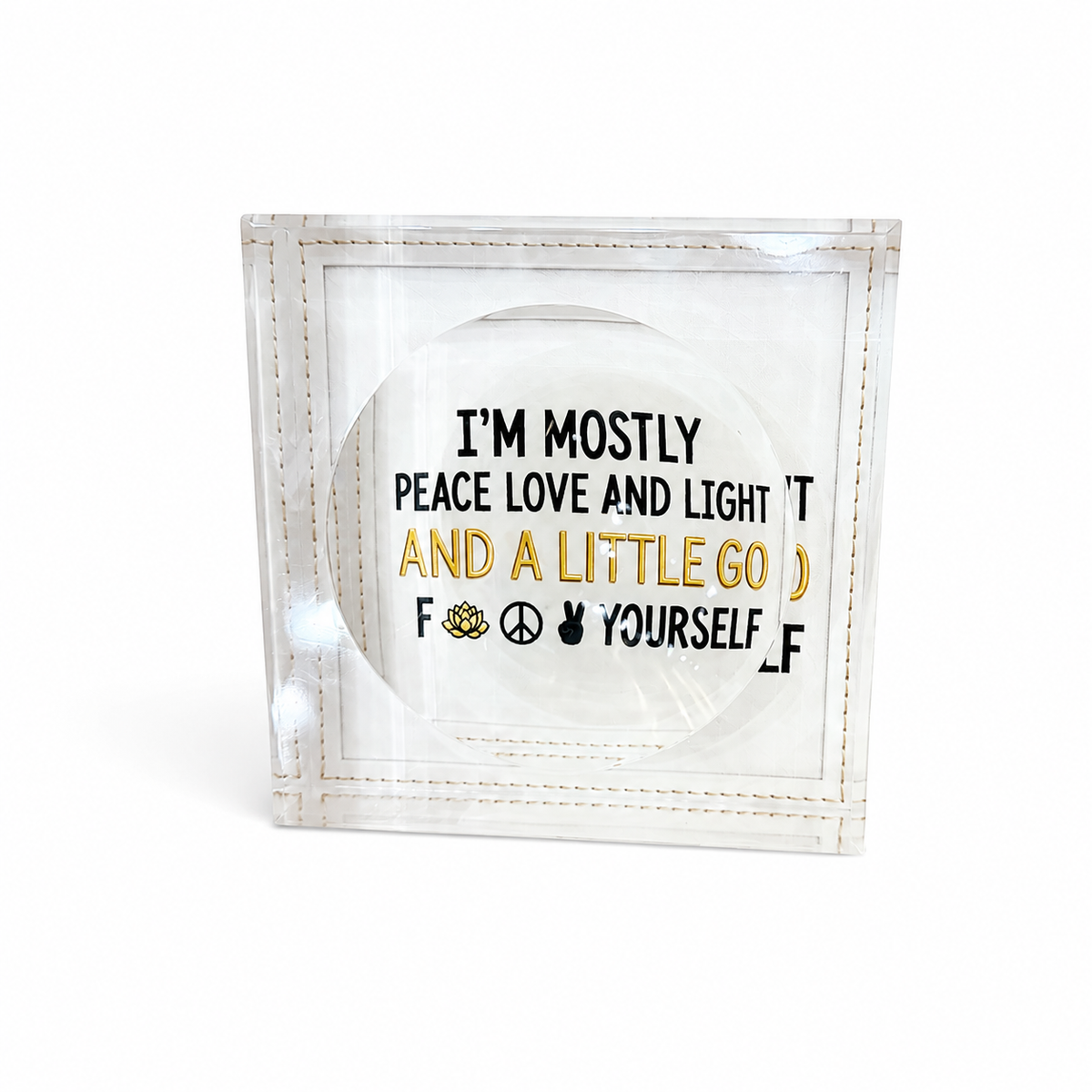 Catchall Lucite Bowl - Peace Love Light — photo 7
