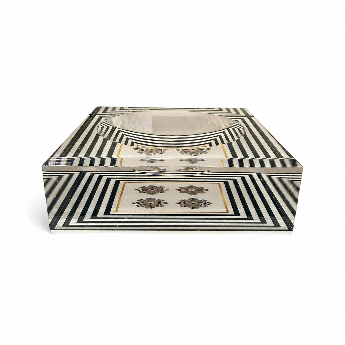 Catchall Lucite Bowl - Striped Floral — photo 6