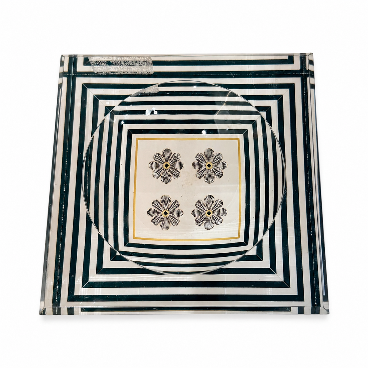 Catchall Lucite Bowl - Striped Floral — photo 7