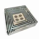 Catchall Lucite Bowl - Striped Floral — photo 8