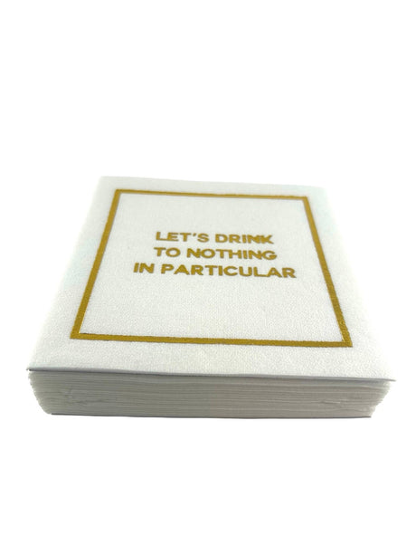 Linen-Feel Cocktail Napkins, Let's Drink - alternate view