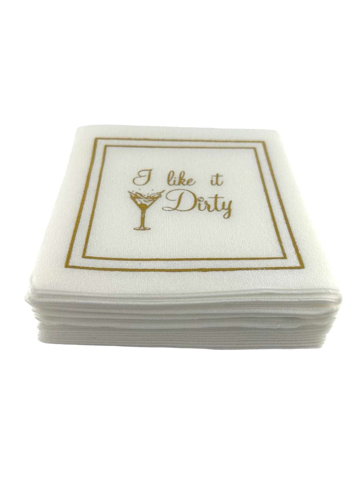 Maven Home Linen-Feel Cocktail Napkins, I Like It Dirty Martini - view 03