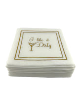 Maven Home Linen-Feel Cocktail Napkins, I Like It Dirty Martini - view 03