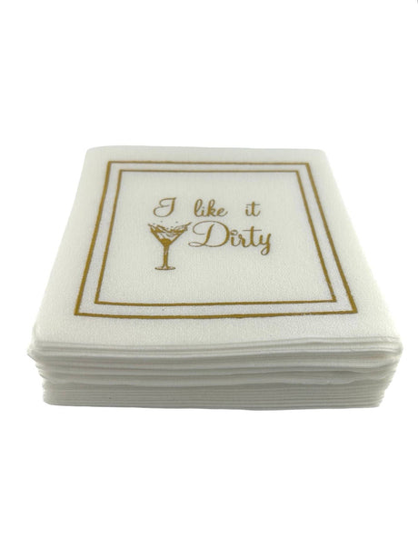 Maven Home Linen-Feel Cocktail Napkins, I Like It Dirty Martini - view 05