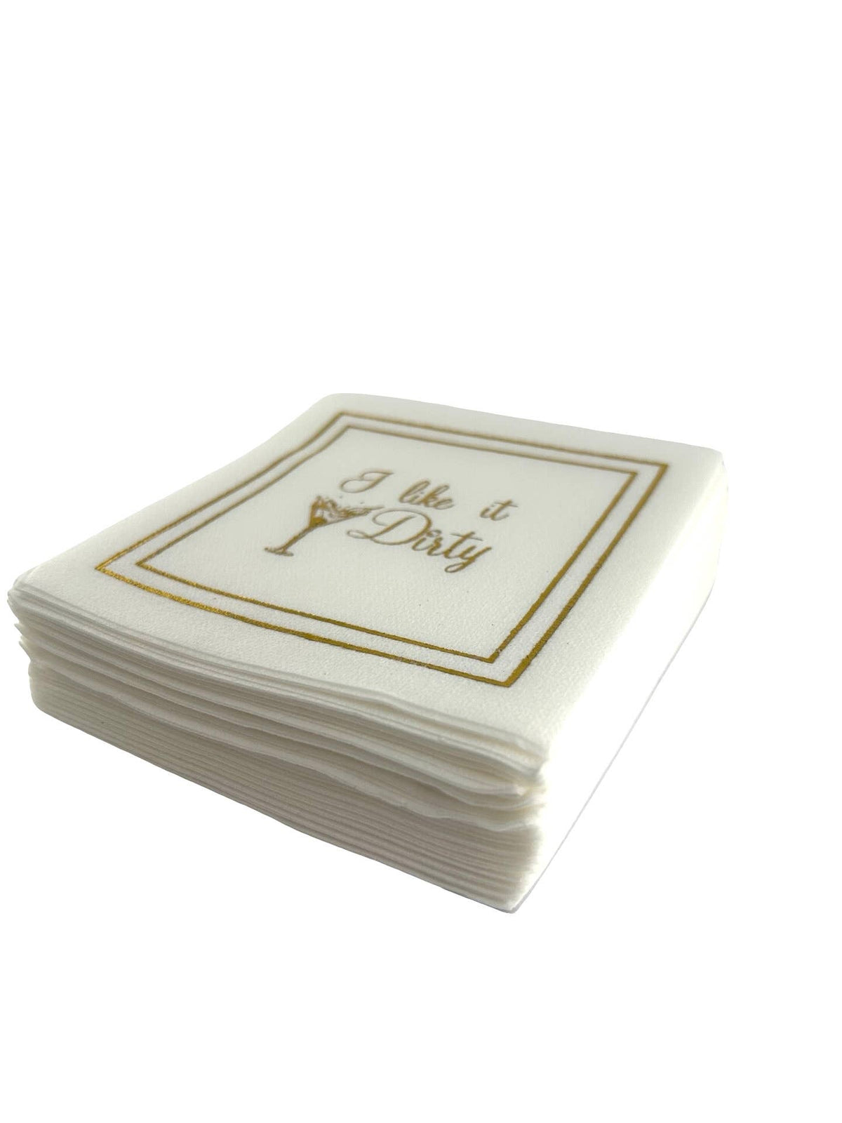 Maven Home Linen-Feel Cocktail Napkins, I Like It Dirty Martini - view 07
