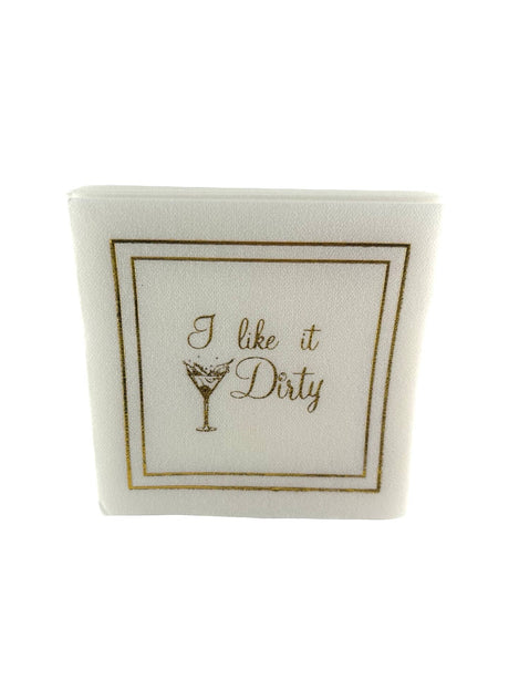 Maven Home Linen-Feel Cocktail Napkins, I Like It Dirty Martini - view 09