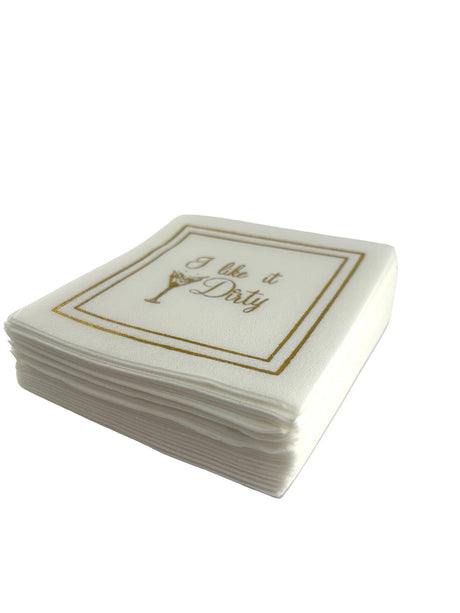 Maven Home Linen-Feel Cocktail Napkins, I Like It Dirty Martini - view 10