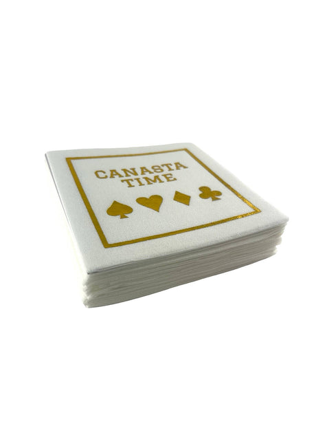 Maven Home Linen-Feel Cocktail Napkins, Canasta Time - view 07